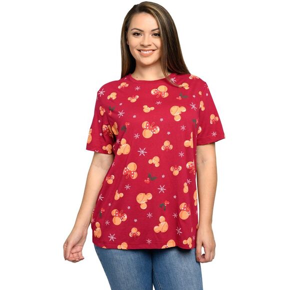 New Women's Plus Size Minnie Mouse Christmas T-Shirt Red Disney (Size 5X Only) - Picture 2 of 7